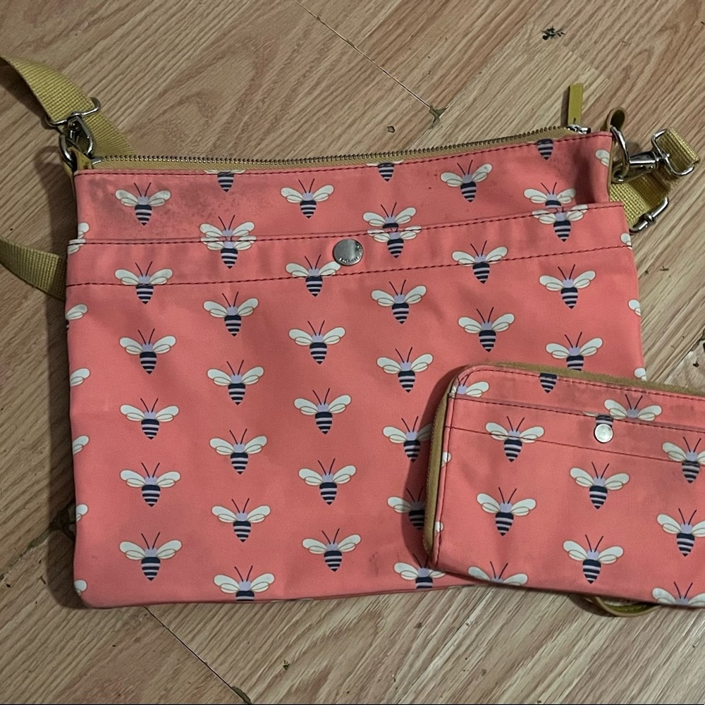 Fossil cross body bag with wristlet
